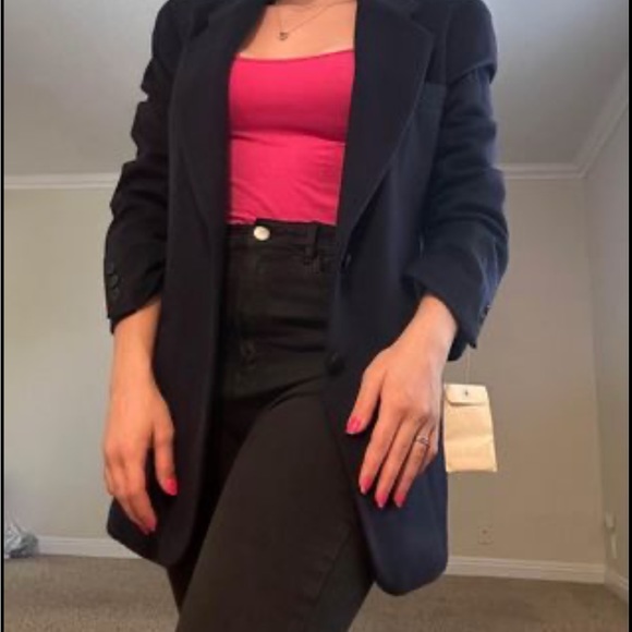 Women's Navy Blue Charter Club Coat (100% Cashmere) - Picture 2 of 7